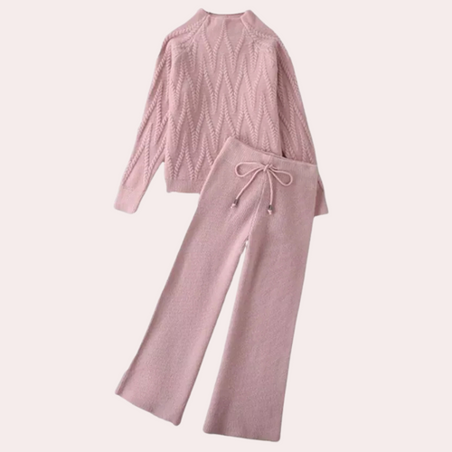 Drune | Damen Pullover- und Hosen-Set mit Struktur