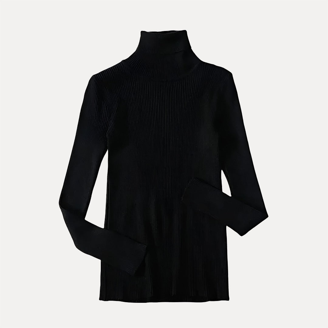 Drune | Damen Rollkragenpullover mit Rippstruktur