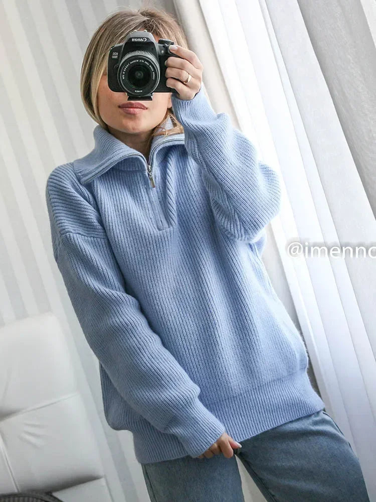 Drune | Damen Halbzip-Pullover