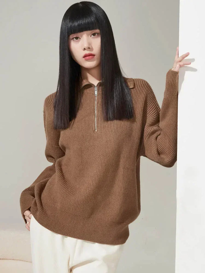 Drune | Damen Halbzip-Pullover