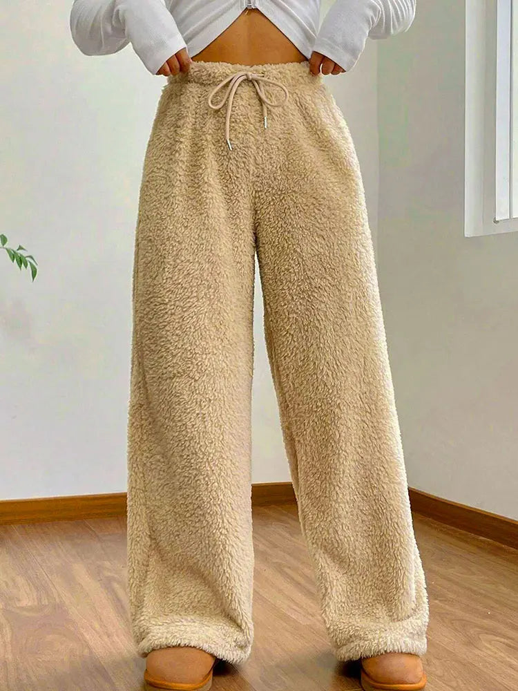 Drune | Damen Slim Fit Hosen mit Kordelzug