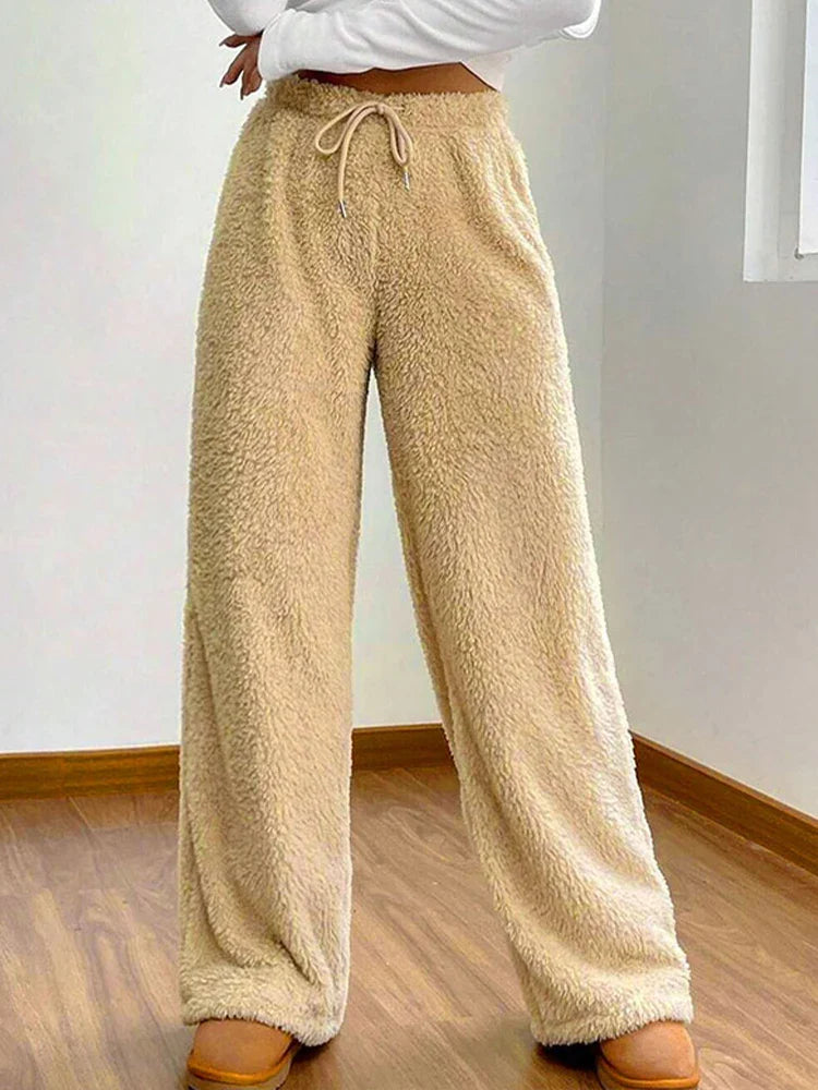Drune | Damen Slim Fit Hosen mit Kordelzug