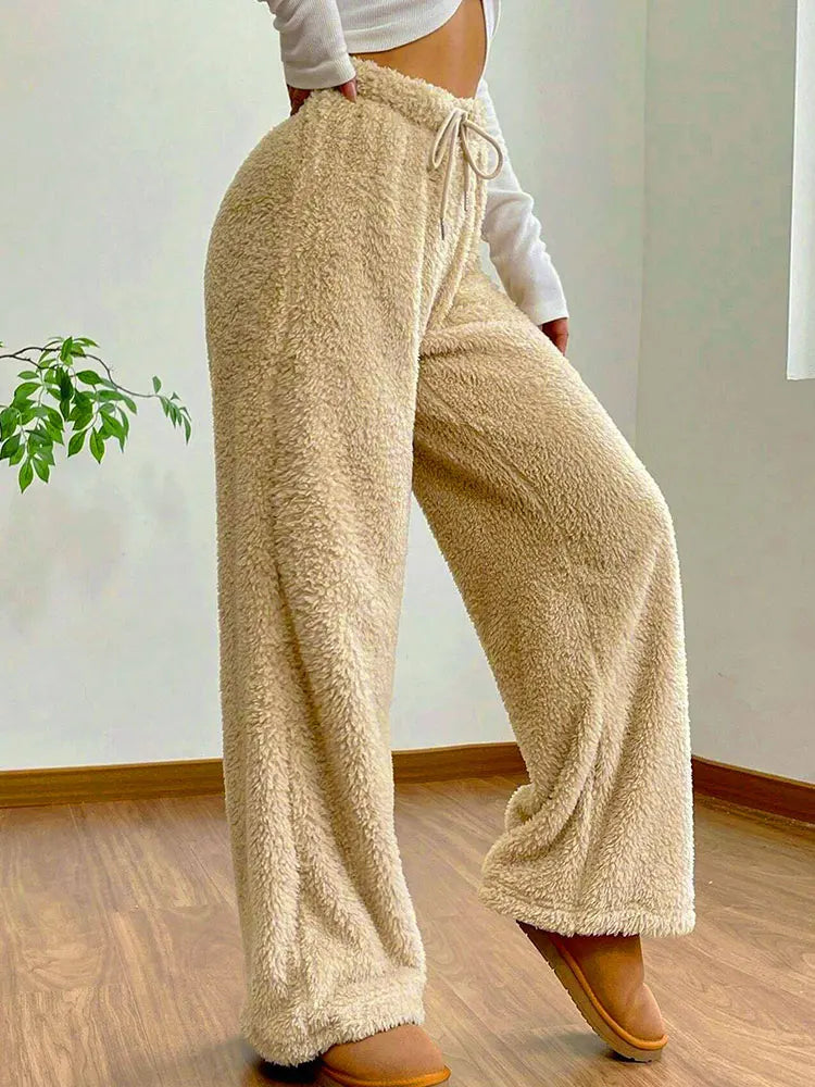 Drune | Damen Slim Fit Hosen mit Kordelzug