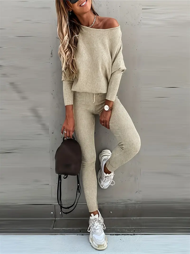 Drune | Damen Strickset mit Pullover und Leggings