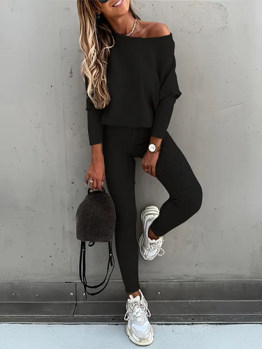 Drune | Damen Strickset mit Pullover und Leggings