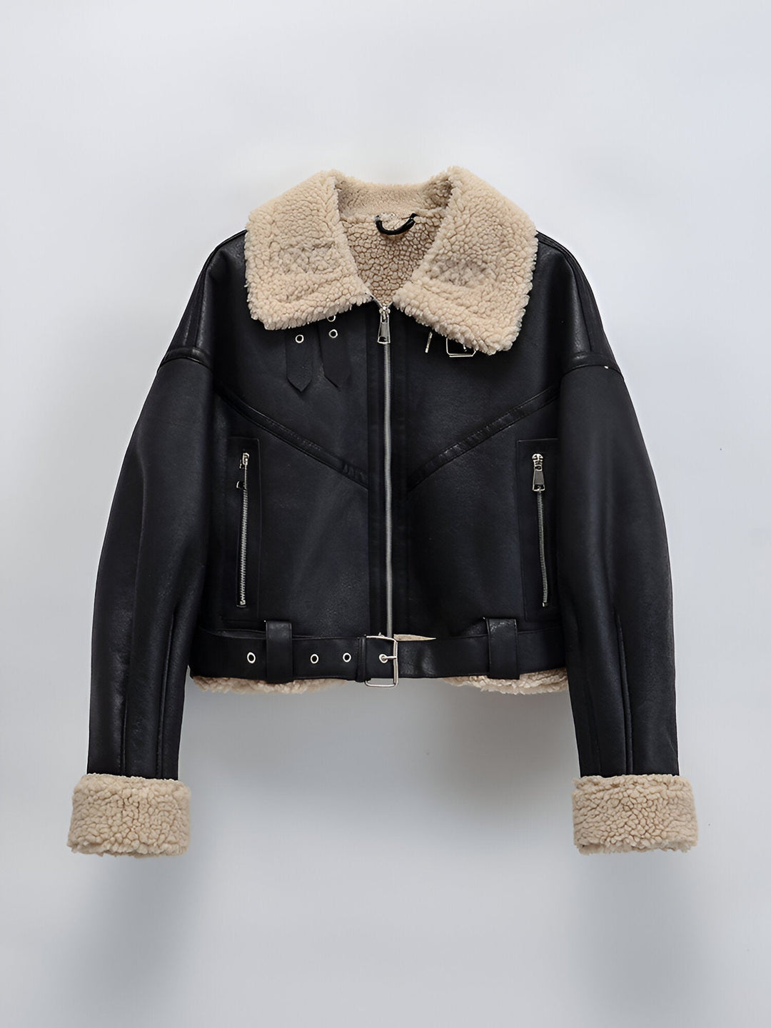 Drune | Damen Winterjacke aus Kunstleder