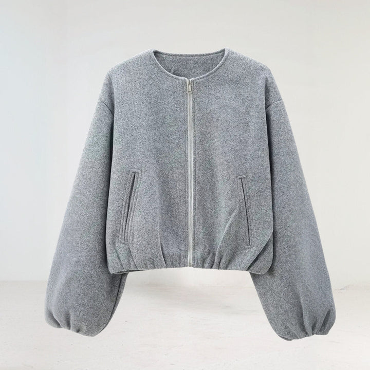 Drune | Cropped Übergangsjacke mit Ballonärmeln