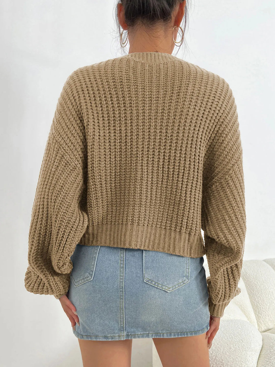 Drune | Damenpullover mit Batwing-Ärmeln und Rundhalsausschnitt