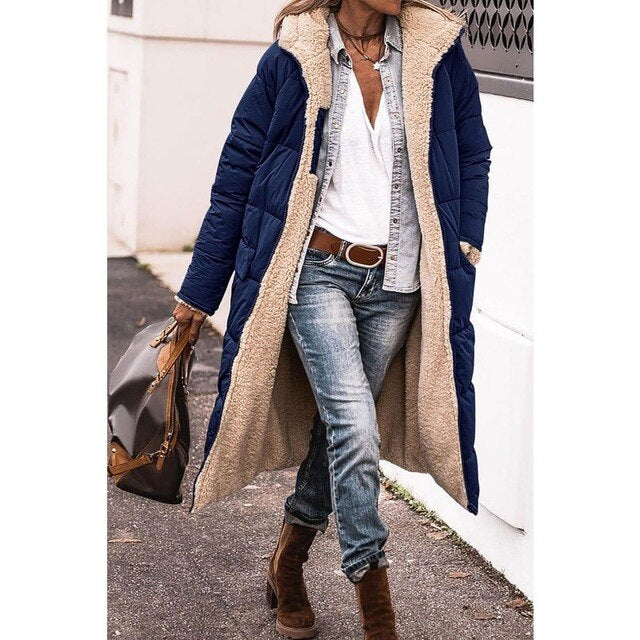 Drune | Wendbare lange Sherpa-Jacke