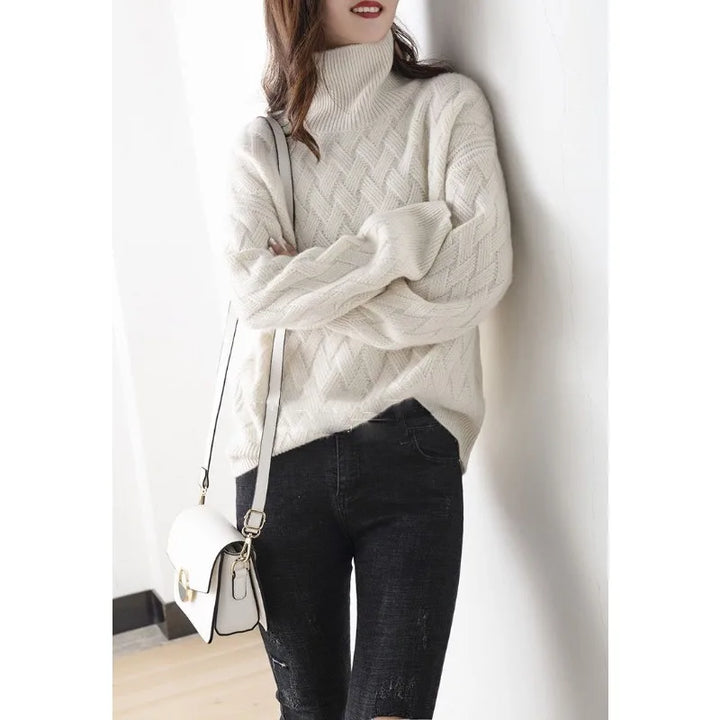 Drune | Stylischer Rollkragenpullover mit Strickmuster