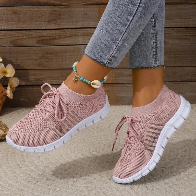 Frauen Freizeit Sneaker Atmungsaktives Netz Drune