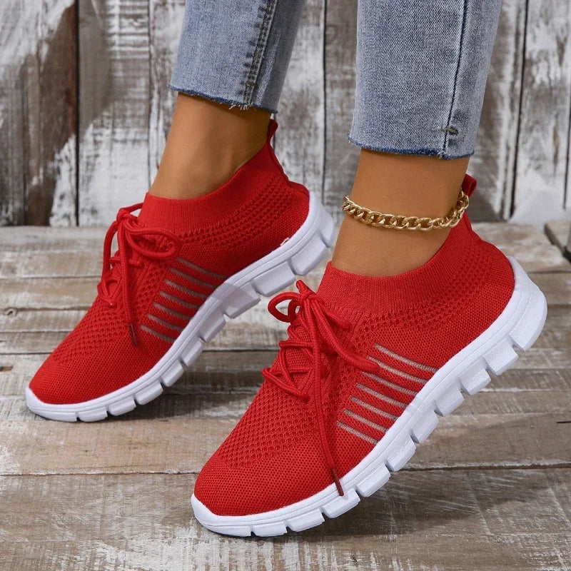 Frauen Freizeit Sneaker Atmungsaktives Netz Drune