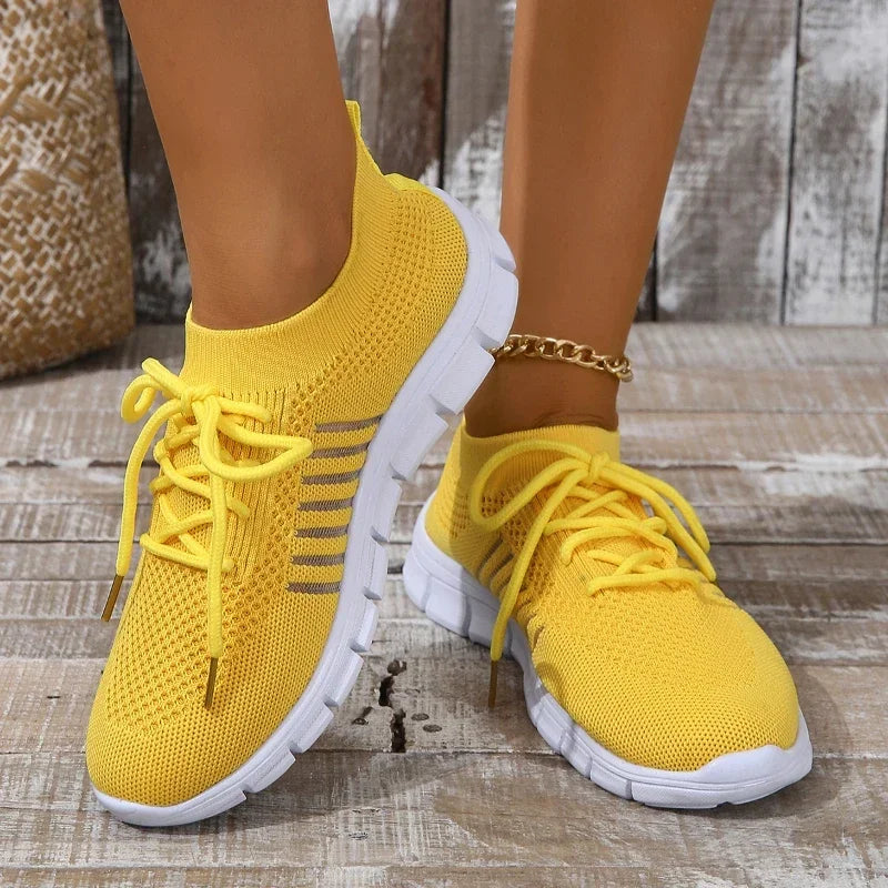Frauen Freizeit Sneaker Atmungsaktives Netz Drune