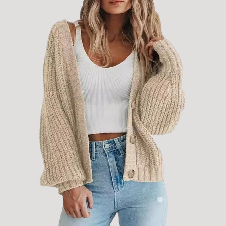 Drune | Damen Strickjacke mit Übergroßen Ärmeln
