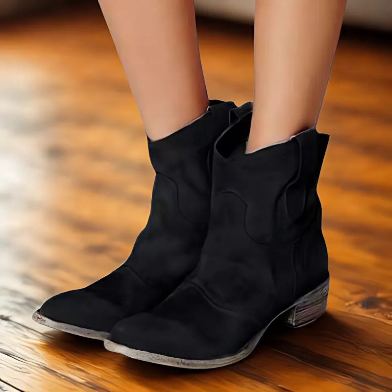 Drune | Stiefeletten - Distressed Look mit Niederem Absatz