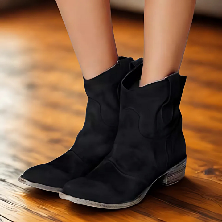 Drune | Stiefeletten - Distressed Look mit Niederem Absatz