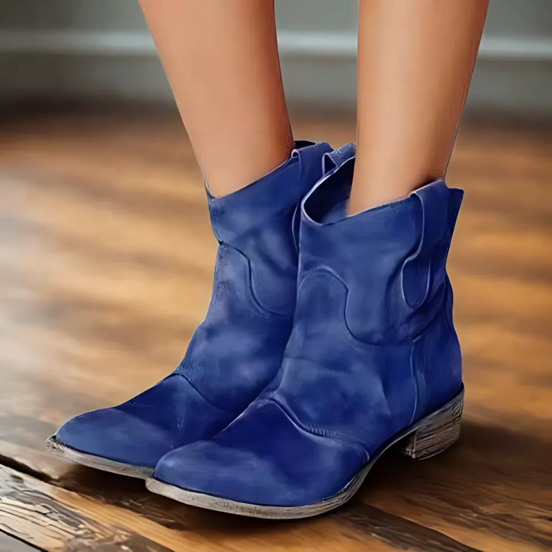 Drune | Stiefeletten - Distressed Look mit Niederem Absatz