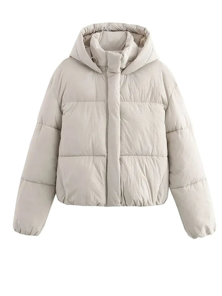 Drune | Damen Pufferjacke mit Kapuze und Dickem Futter