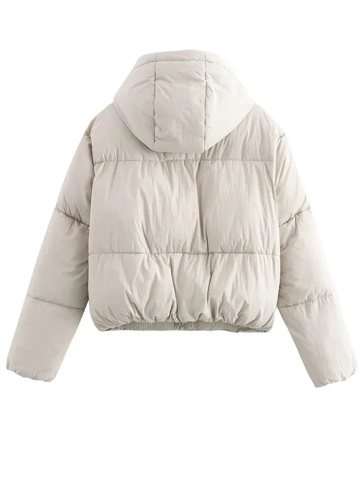 Drune | Damen Pufferjacke mit Kapuze und Dickem Futter