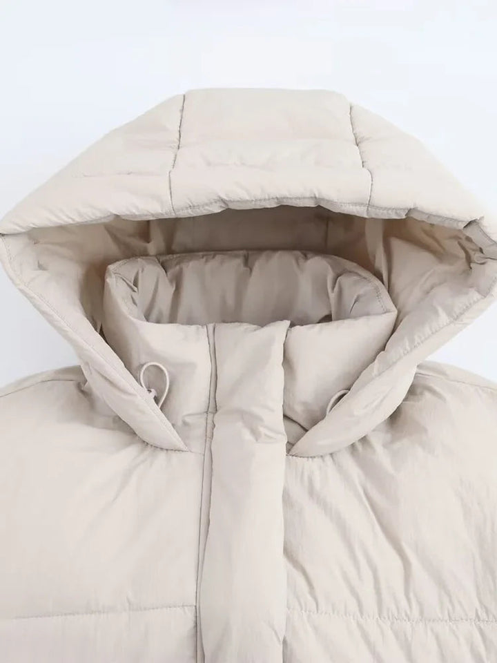 Drune | Damen Pufferjacke mit Kapuze und Dickem Futter