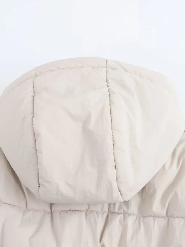 Drune | Damen Pufferjacke mit Kapuze und Dickem Futter