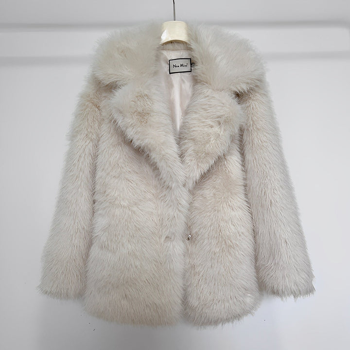 Drune | Damen Kurze Jacke Aus Weichem Kunstfell mit Lockerer Passform