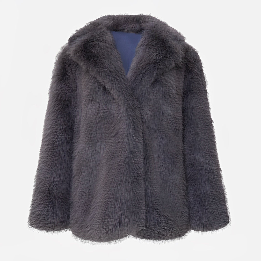 Drune | Damen Kurze Jacke Aus Weichem Kunstfell mit Lockerer Passform