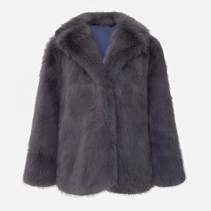 Drune | Damen Kurze Jacke Aus Weichem Kunstfell mit Lockerer Passform