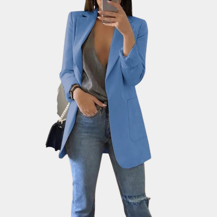 Drune | Klassisch Offene Front Langer Blazer Für Damen