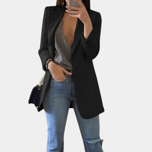 Drune | Klassisch Offene Front Langer Blazer Für Damen