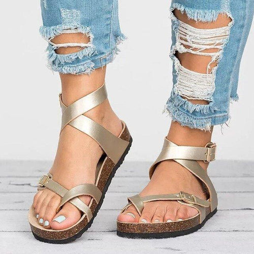 Drune | Schnallenriemen Verstellbare Riemen Flache Sandalen Sommerschuhe