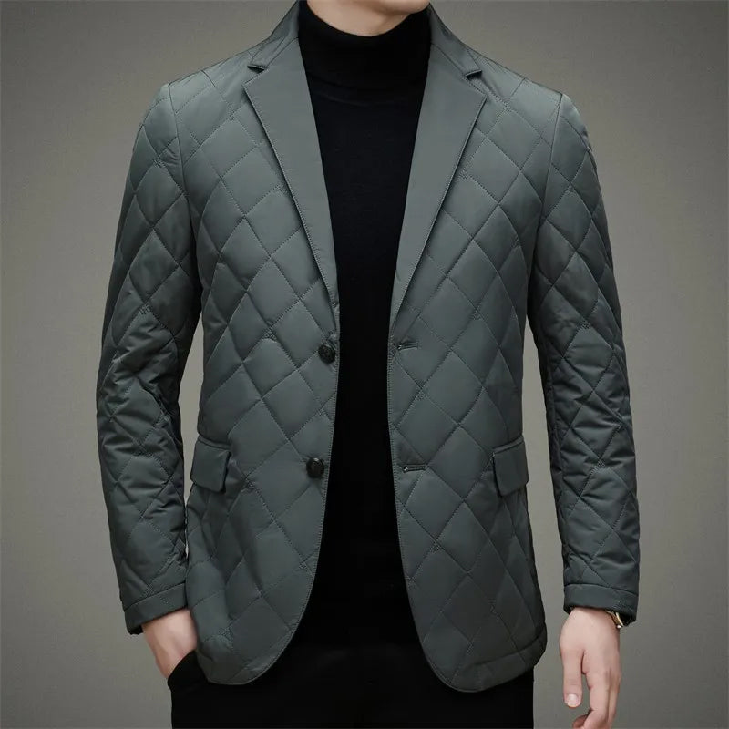 Drune | Herren Steppjacke - Blazer-Stil mit Reverskragen