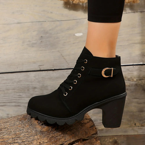Drune | Elegante Schnürstiefel Mit Absatz Für Damen
