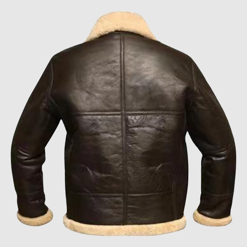 Drune | Braune PU-Lederjacke für Männer