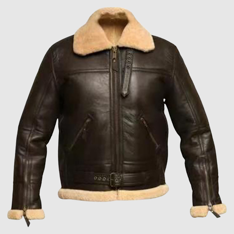 Drune | Braune PU-Lederjacke für Männer