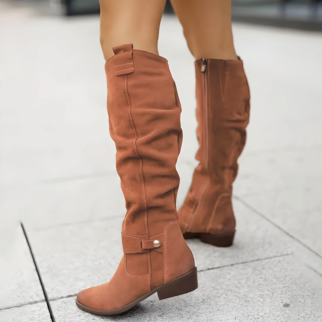 Drune | Wildleder kniehohe Stiefel