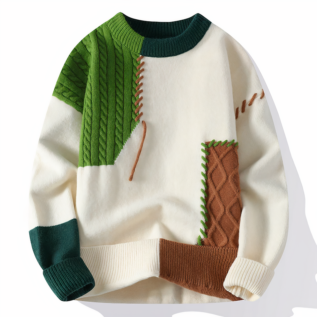 Drune | Einzigartiger Patchwork Pullover