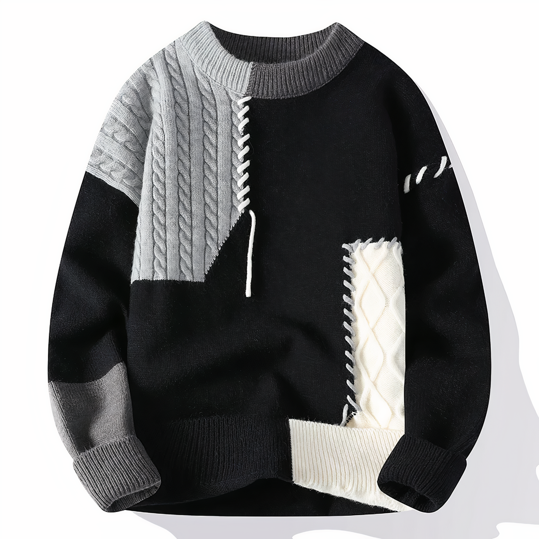 Drune | Einzigartiger Patchwork Pullover