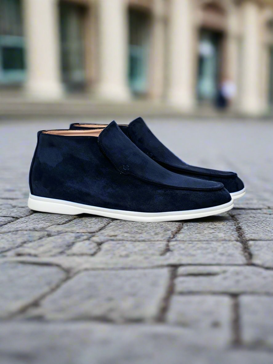 Drune | Schuhe Chukka Stiefel Wildleder Slip on Bequeme Gummisohle