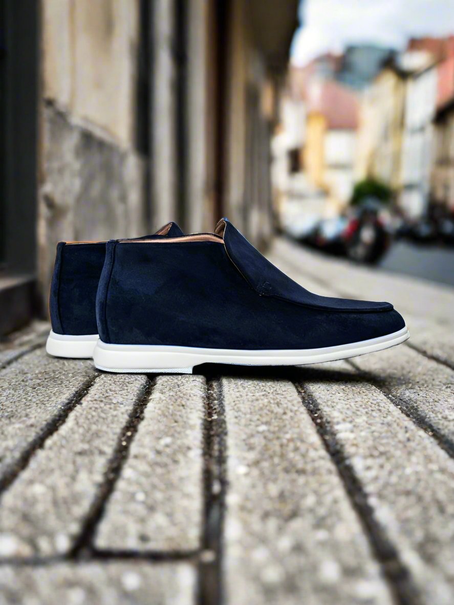 Drune | Schuhe Chukka Stiefel Wildleder Slip on Bequeme Gummisohle