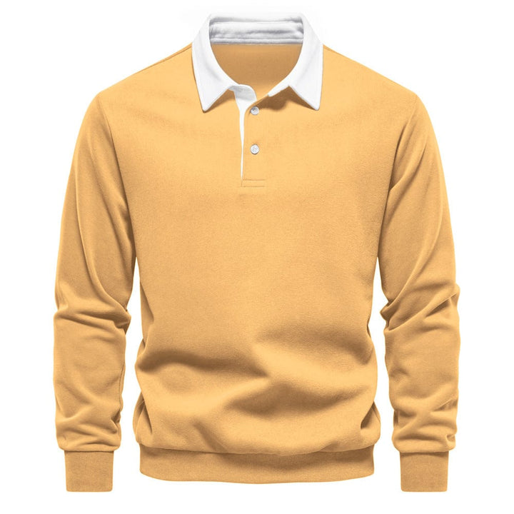 Drune | Polo Pullover Klassische Passform Weiches Strick Gerippte Bündchen