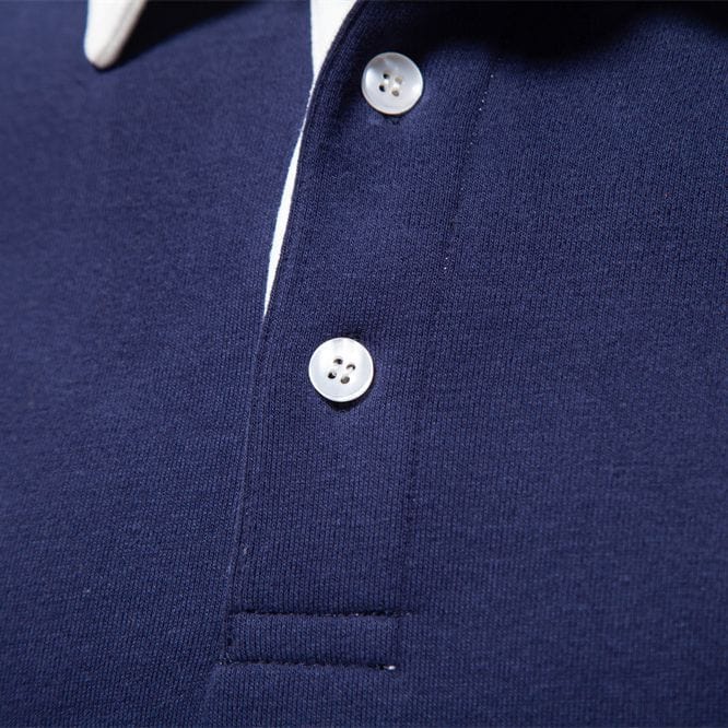 Drune | Polo Pullover Klassische Passform Weiches Strick Gerippte Bündchen