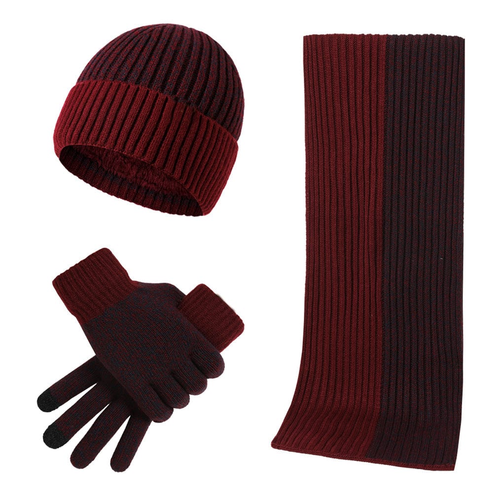 Drune | Strickmütze Und Schal Weich Und Warm Geripptes Elastisches Material