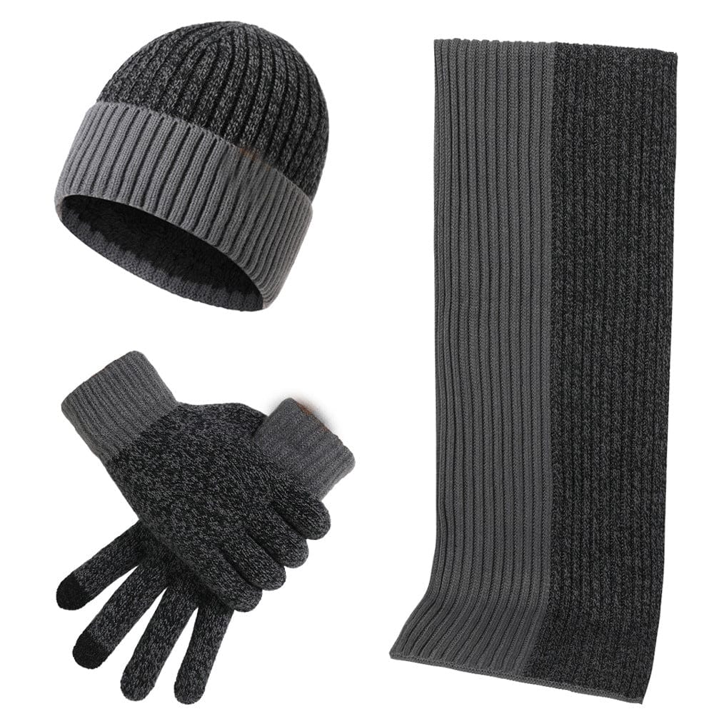Drune | Strickmütze Und Schal Weich Und Warm Geripptes Elastisches Material