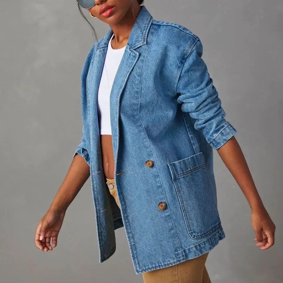 Drune | Blazer Lockere Passform Lang Jacke Damenbekleidung