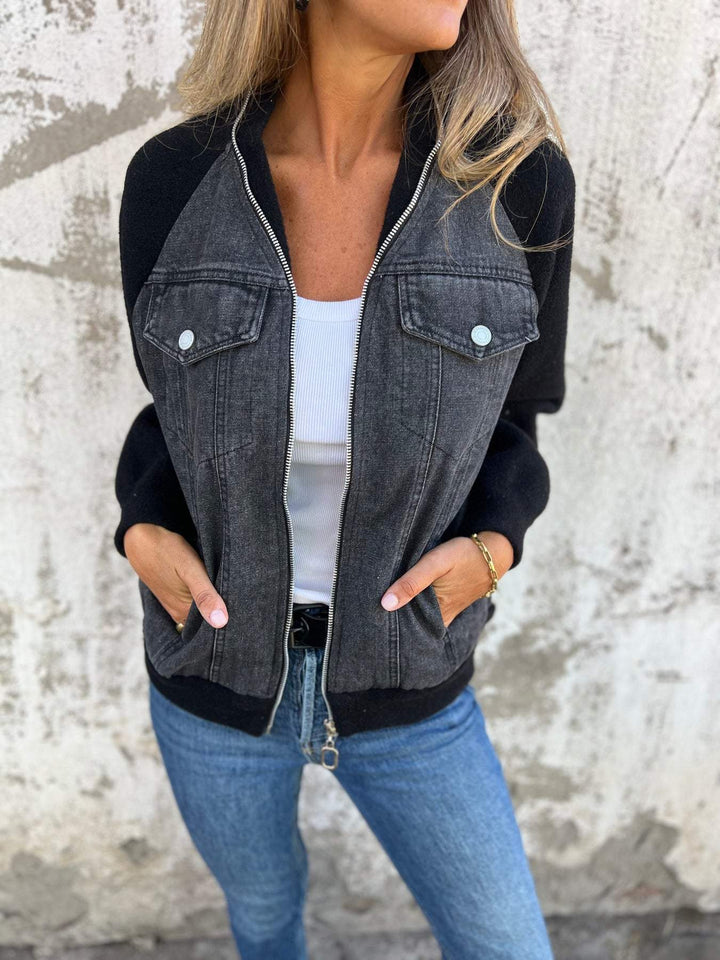 Drune | Sherpa Jacke Lässig Reißverschluss Fleece Jacke Damenjacke
