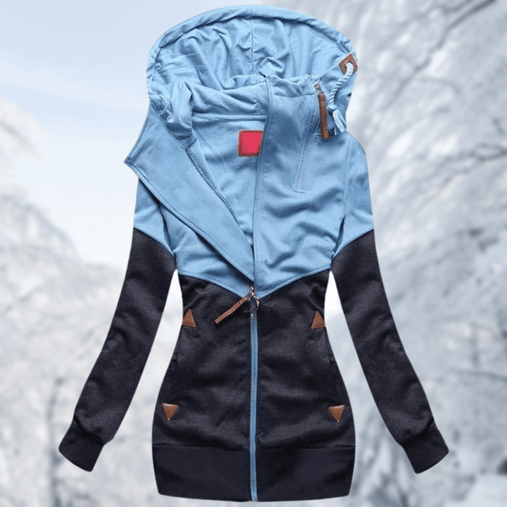 Drune | Sportjacke mit Kapuze und farbigen Details - Perfekt für Freizeitaktivitäten für Frauen