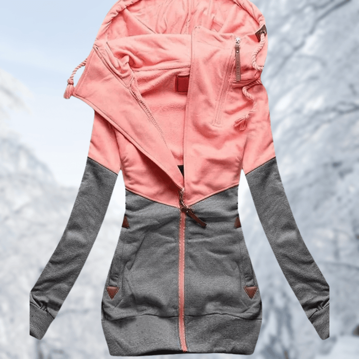 Drune | Sportjacke mit Kapuze und farbigen Details - Perfekt für Freizeitaktivitäten für Frauen