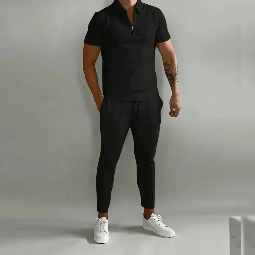 Drune- Elegantes Herren-Set bestehend aus Polo und eleganter Hose