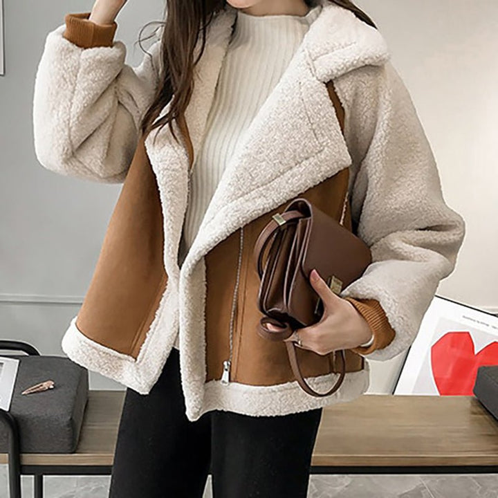 Drune | Sherpa-gefütterte Jacke - Farbblockdesign - Gemütlich & Stilvoll - Winterlage